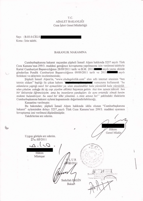 uludağ sözlük e cumhurbaşkanına hakaret ten dava