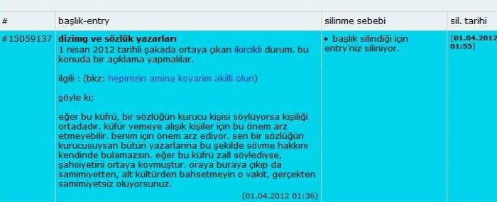 zall ın sözlük yazarlarına küfretmesi
